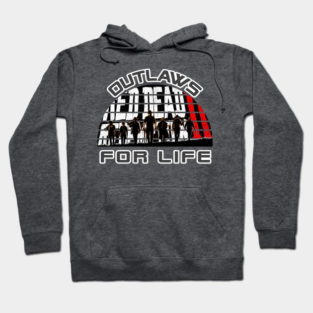 Red Dead Redemption 2 Tee Shirt Outlaws 4 Life Gift Ideas Fan Art Hoodie by MIRgallery